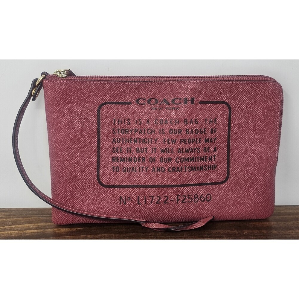 Coach Pouch Storypatch Insert Bag from Tote F25860 Pink Corner Zip Up NWOT